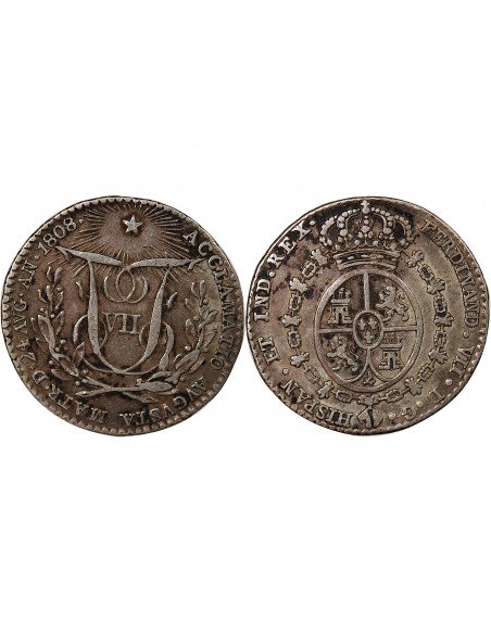 ESPAGNE, FERDINAND VII - MEDAILLE ARGENT DE PROCLAMATION 1808