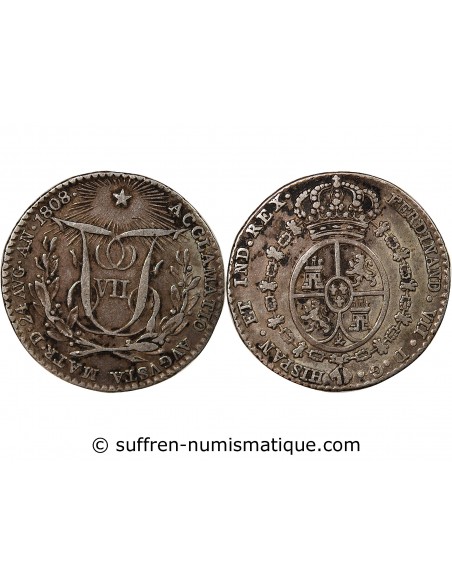 ESPAGNE, FERDINAND VII - MEDAILLE ARGENT DE PROCLAMATION 1808