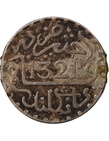 MAROC, ABD AL-AZIZ - DIRHAM ARGENT 1321 (1903)