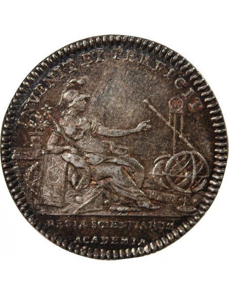 ACADEMIE ROYALE DES SCIENCES, LOUIS XVI – JETON ARGENT EMISSION DE 1775