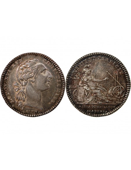 ACADEMIE ROYALE DES SCIENCES, LOUIS XVI – JETON ARGENT EMISSION DE 1775