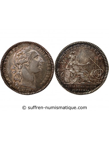 ACADEMIE ROYALE DES SCIENCES, LOUIS XVI – JETON ARGENT EMISSION DE 1775