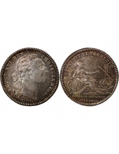 ACADEMIE ROYALE DES SCIENCES, LOUIS XVI – JETON ARGENT EMISSION DE 1775 2