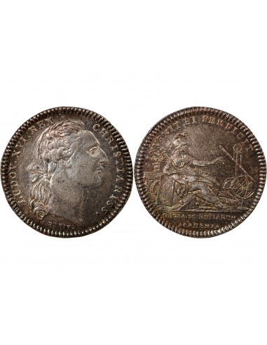 ACADEMIE ROYALE DES SCIENCES, LOUIS XVI – JETON ARGENT EMISSION DE 1775