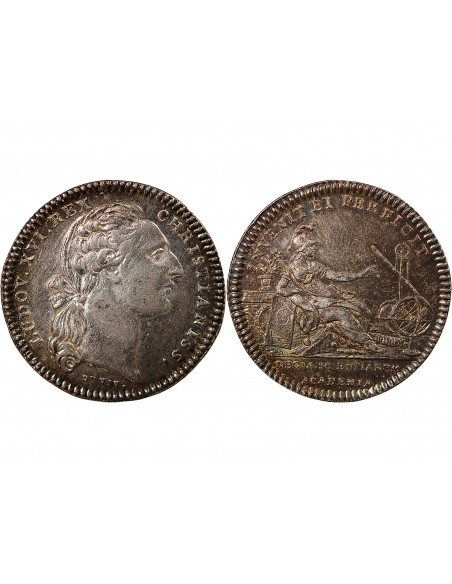 ACADEMIE ROYALE DES SCIENCES, LOUIS XVI – JETON ARGENT EMISSION DE 1775