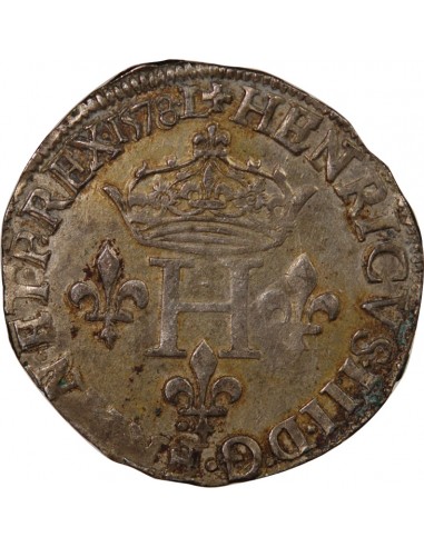 HENRI III - DOUBLE SOL PARISIS 1578 O RIOM