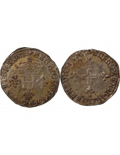 HENRI III - DOUBLE SOL PARISIS 1578 O RIOM 2