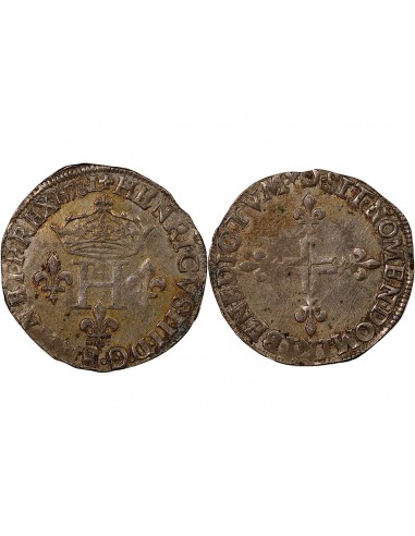 HENRI III - DOUBLE SOL PARISIS 1578 O RIOM