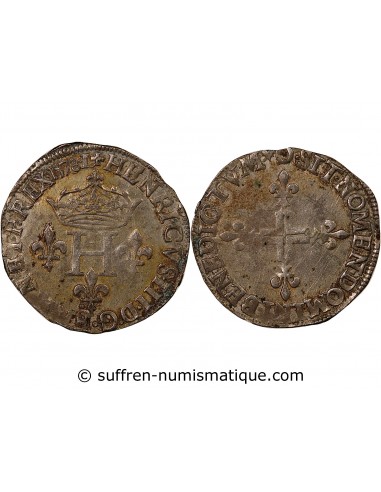 HENRI III - DOUBLE SOL PARISIS 1578 O RIOM