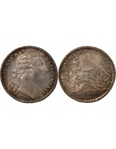 ACADEMIE ROYALE DES SCIENCES, LOUIS XVI – JETON ARGENT EMISSION DE 1775