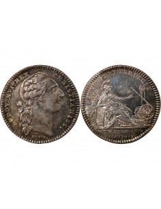 ACADEMIE ROYALE DES SCIENCES, LOUIS XVI – JETON ARGENT EMISSION DE 1775 2