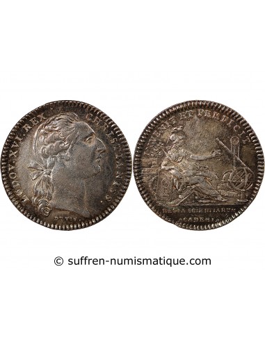 ACADEMIE ROYALE DES SCIENCES, LOUIS XVI – JETON ARGENT EMISSION DE 1775