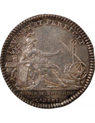 ACADEMIE ROYALE DES SCIENCES, LOUIS XVI – JETON ARGENT EMISSION DE 1775