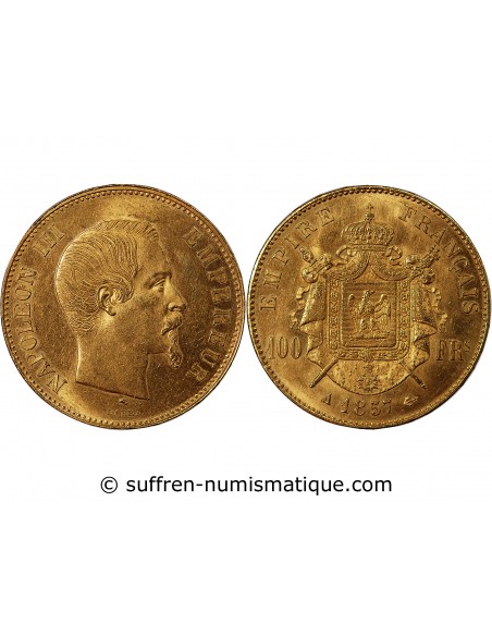 NAPOLEON III - 100 FRANCS OR 1857 A PARIS﻿