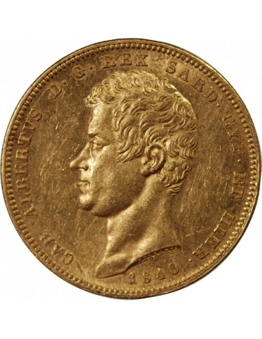 ITALIE, SARDAIGNE, CHARLES ALBERT - 100 LIRE OR 1840 GËNES