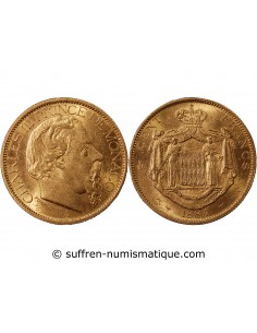 MONACO, CHARLES III - 100 FRANCS OR 1884 A