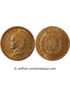 ITALIE, SARDAIGNE, CHARLES FELIX - 80 LIRE OR 1826 TURIN