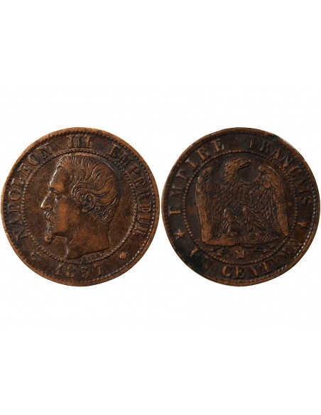 NAPOLEON III - 1 CENTIME 1857 MA MARSEILLE