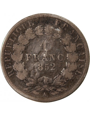 NAPOLEON III - 1 FRANC ARGENT 1852 A PARIS - SURCHARGE SEDAN