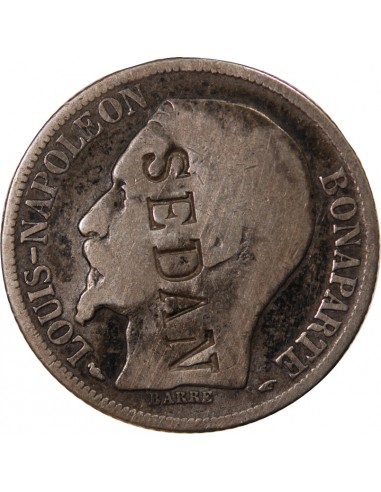 NAPOLEON III - 1 FRANC ARGENT 1852 A PARIS - SURCHARGE SEDAN