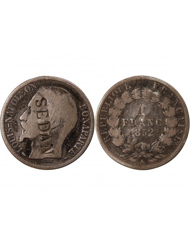 NAPOLEON III - 1 FRANC ARGENT 1852 A PARIS - SURCHARGE SEDAN
