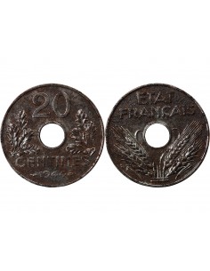 ETAT FRANCAIS - 20 CENTIMES FER 1944 2