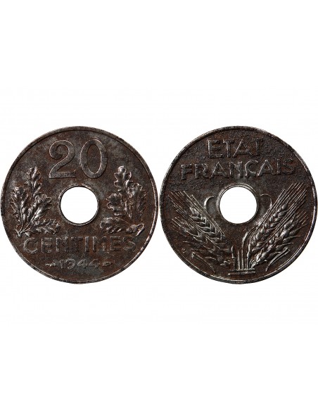 ETAT FRANCAIS - 20 CENTIMES FER 1944