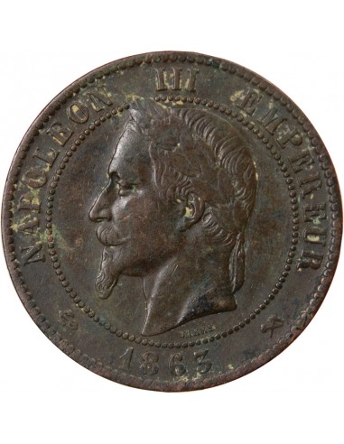 NAPOLEON III - 10 CENTIMES 1863 K BORDEAUX
