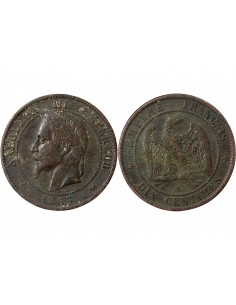 NAPOLEON III - 10 CENTIMES 1863 K BORDEAUX 2