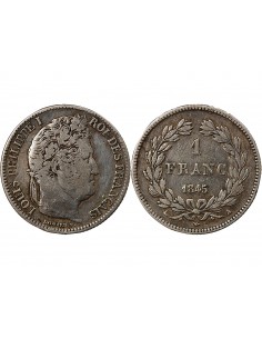 LOUIS PHILIPPE﻿ - 1 FRANC ARGENT 1845 A PARIS 2