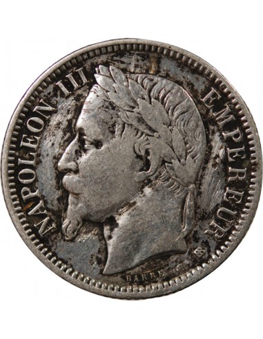 NAPOLEON III - 1 FRANC ARGENT 1870 BB STRASBOURG