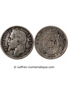 NAPOLEON III - 1 FRANC ARGENT 1870 BB STRASBOURG