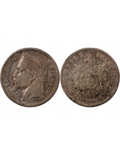 NAPOLEON III - 1 FRANC ARGENT 1866 A PARIS 2