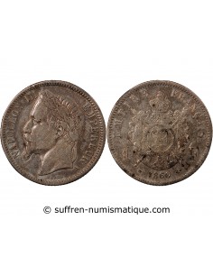 NAPOLEON III - 1 FRANC ARGENT 1866 A PARIS