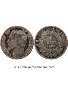 NAPOLEON III - 1 FRANC ARGENT 1858 A PARIS
