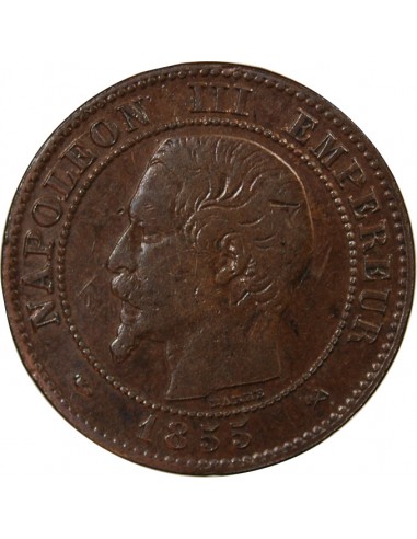 NAPOLEON III - 2 CENTIMES 1855 B ROUEN