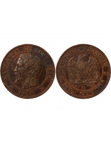 NAPOLEON III - 2 CENTIMES 1854 BB STRASBOURG