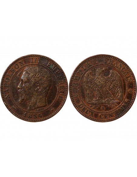 NAPOLEON III - 2 CENTIMES 1854 BB STRASBOURG