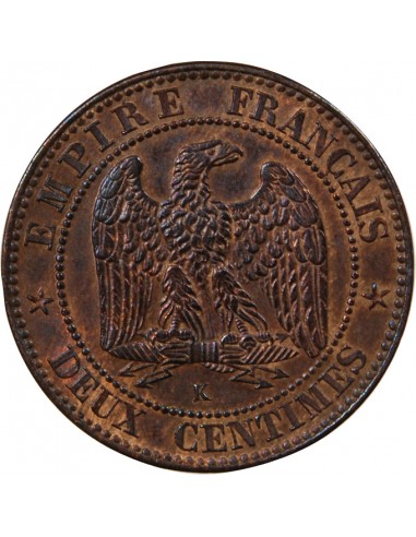 NAPOLEON III - 2 CENTIMES 1862 K BORDEAUX