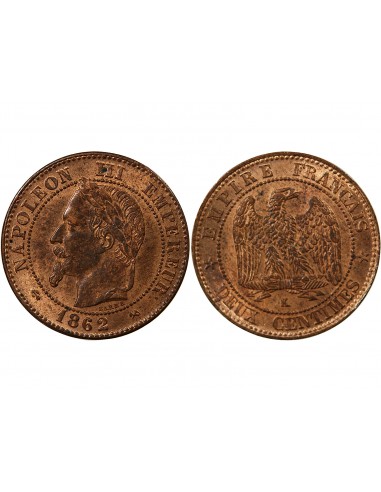 NAPOLEON III - 2 CENTIMES 1862 K BORDEAUX