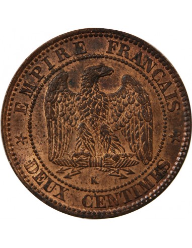 NAPOLEON III - 2 CENTIMES 1862 K BORDEAUX