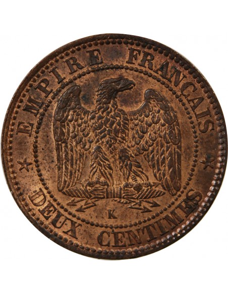 NAPOLEON III - 2 CENTIMES 1862 K BORDEAUX