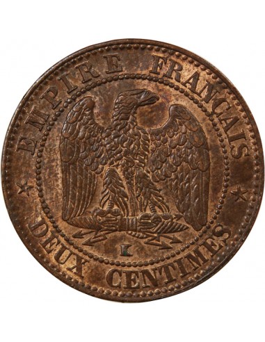 NAPOLEON III - 2 CENTIMES 1862 K BORDEAUX