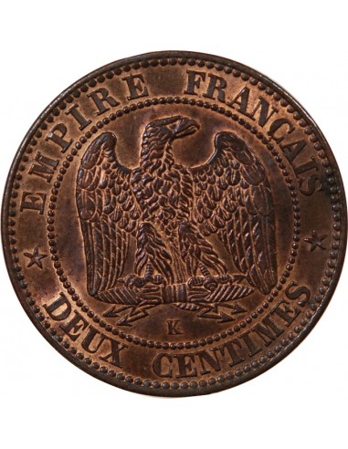 NAPOLEON III - 2 CENTIMES 1862 K BORDEAUX