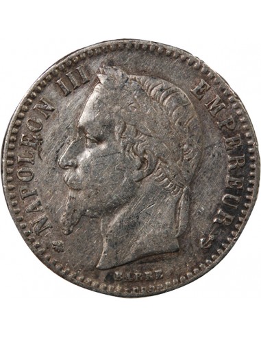 NAPOLEON III - 50 CENTIMES ARGENT 1867 A PARIS