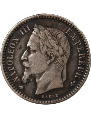 NAPOLEON III - 50 CENTIMES ARGENT 1864 BB STRASBOURG