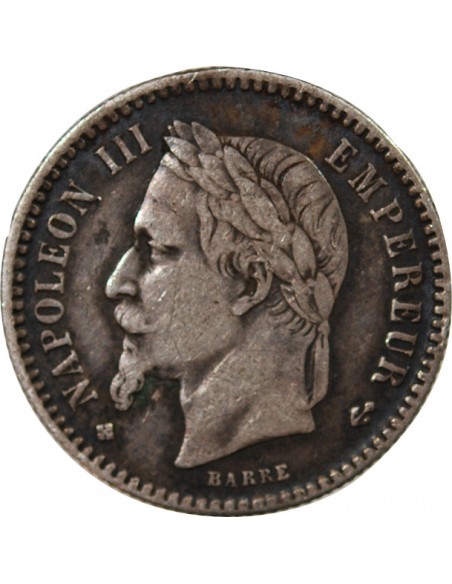 NAPOLEON III - 50 CENTIMES ARGENT 1864 BB STRASBOURG
