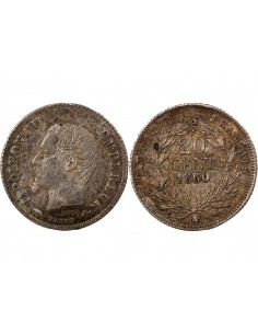 NAPOLEON III - 20 CENTIMES ARGENT 1860 A PARIS 2