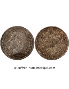 NAPOLEON III - 20 CENTIMES ARGENT 1860 A PARIS