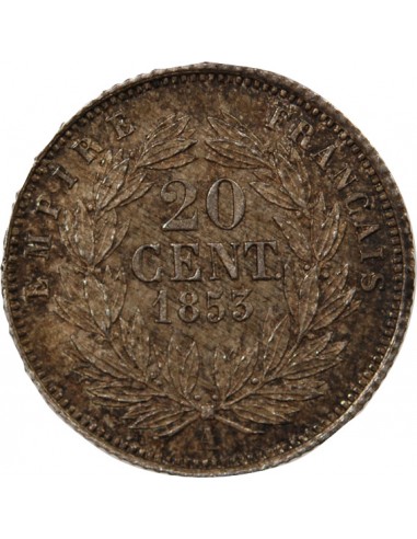 NAPOLEON III - 20 CENTIMES ARGENT 1853 A PARIS
